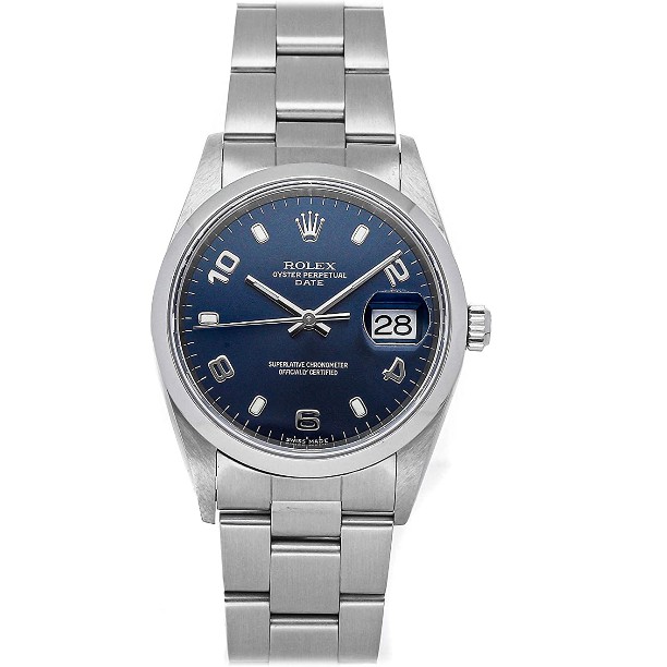 Rolex Oyster Perpetual Mechanical (Automatic) Blue Dial Mens Watch 15200 (Certified Pre-Owned)