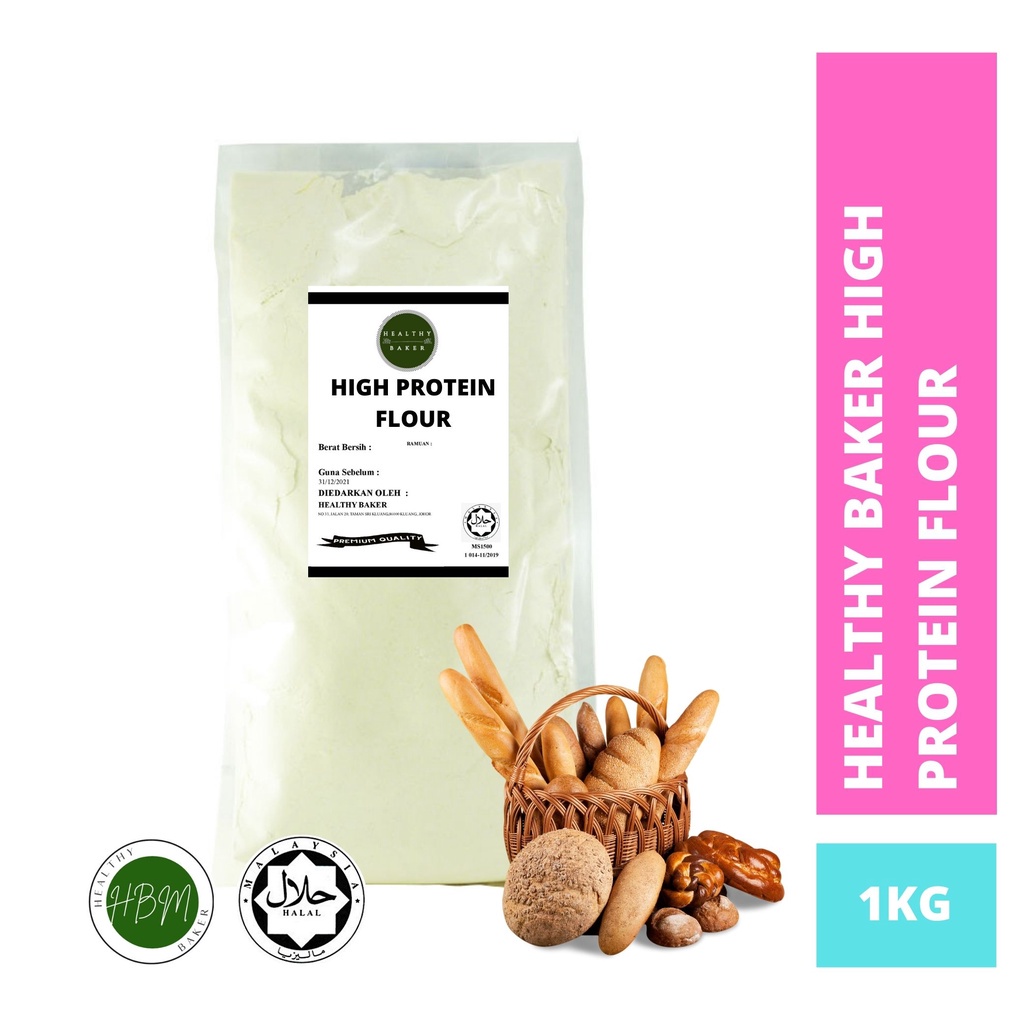 Buy HIGH PROTEIN Flour 1kg Tepung Roti High Protein Bread Flour 