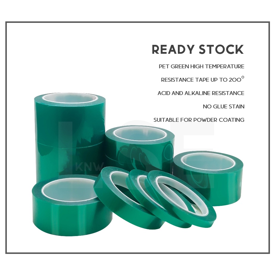 [READY STOCK] PET Green High Temperature Tape / Electroplating Masking