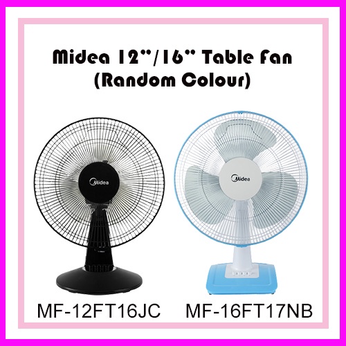 Midea 12 16 Table Fan Mf 12ft16jc 16ft17nb Random Colour Shopee Malaysia