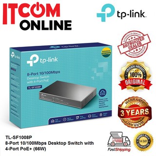 TP-LINK 8 PORT STANDARD + 4 PORT POE NETWORK SWITCH (TL-SF1008P)