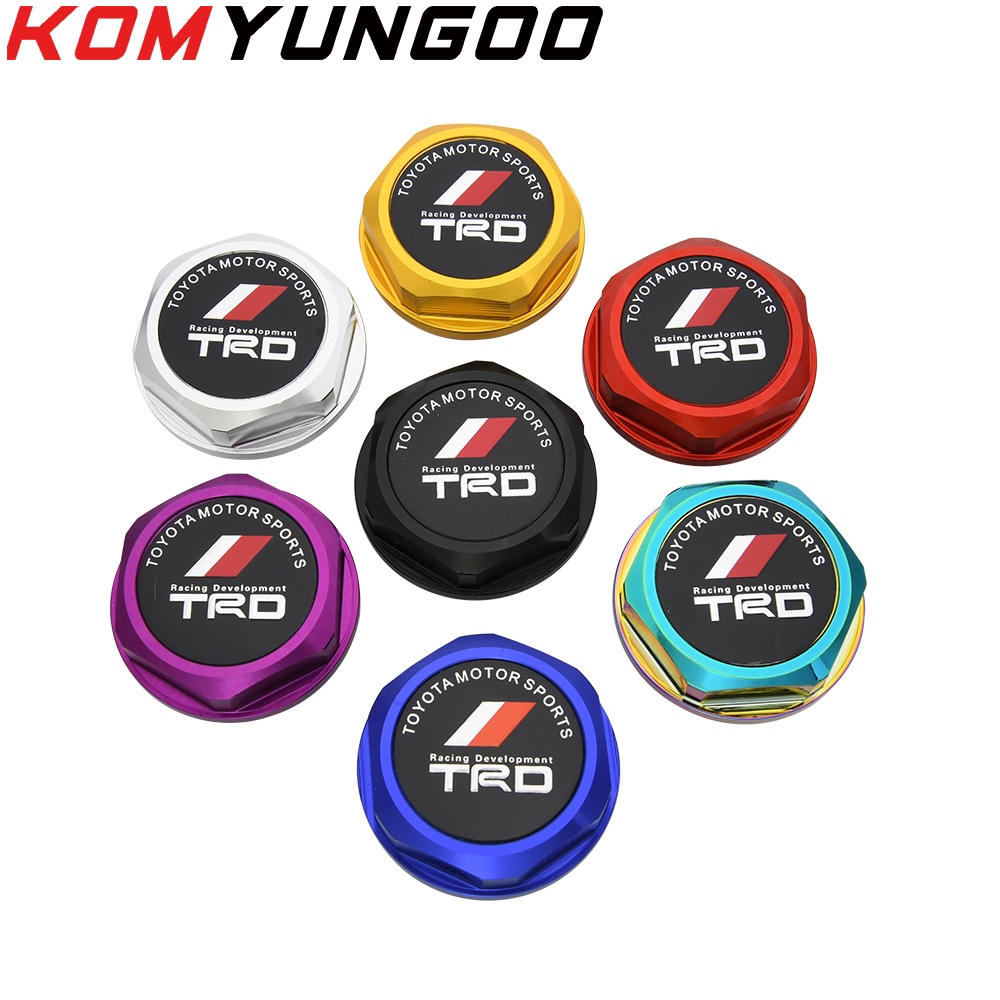 Aluminium Car Engine Oil Cap TRD Logo Emblem Oil Tank Cap For TOYOTA Oil Filler Caps Auto Racing Modified Covers