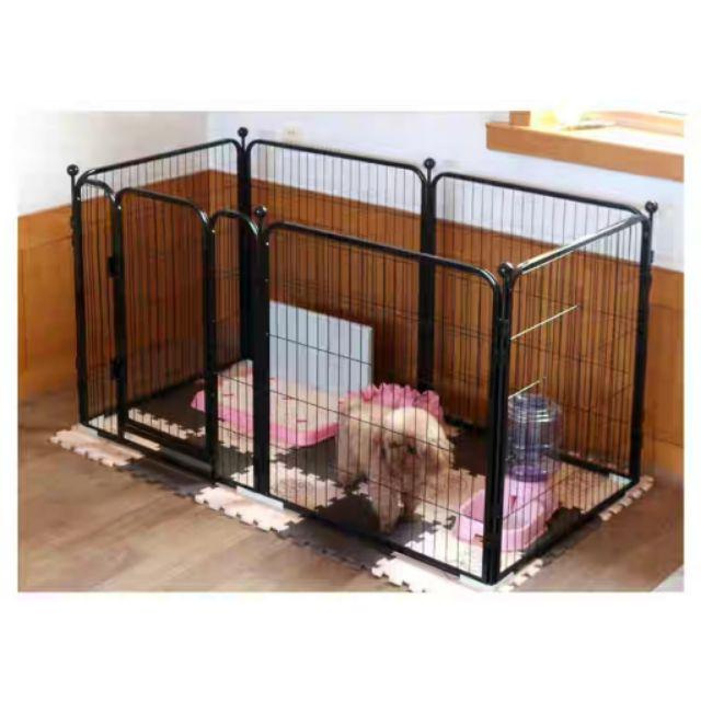 Folding Metal Wire Cage Steel Crate Animal Playpen DOLMER Efficient & Durable Pet Kennel for Cats Rabbits Black 