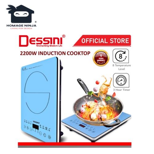 PROMOTION DESSINI ITALY Ceramic Electromagnetic Induction Hob Cooker Ultra Touch Control Panel Cooktop Tabletop Stove