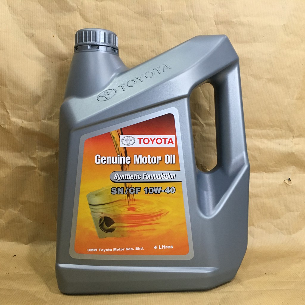 (FREE MILEAGE)TOYOTA GENUINE MOTOR OIL SYNTHETIC FORMULATION SN/CF 10W40 4l Shopee Malaysia
