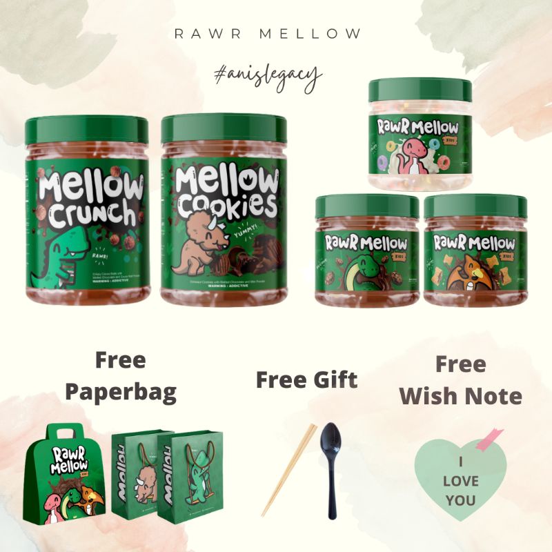 MELLOW CRUNCH ✨ MELLOW COOKIES ✨ MELLOW KIDS ✨ ROCK CRUNCH ✨ RAINBOW CRUNCH ✨ CHOCO BITES ✨ FREE PAPER BAG