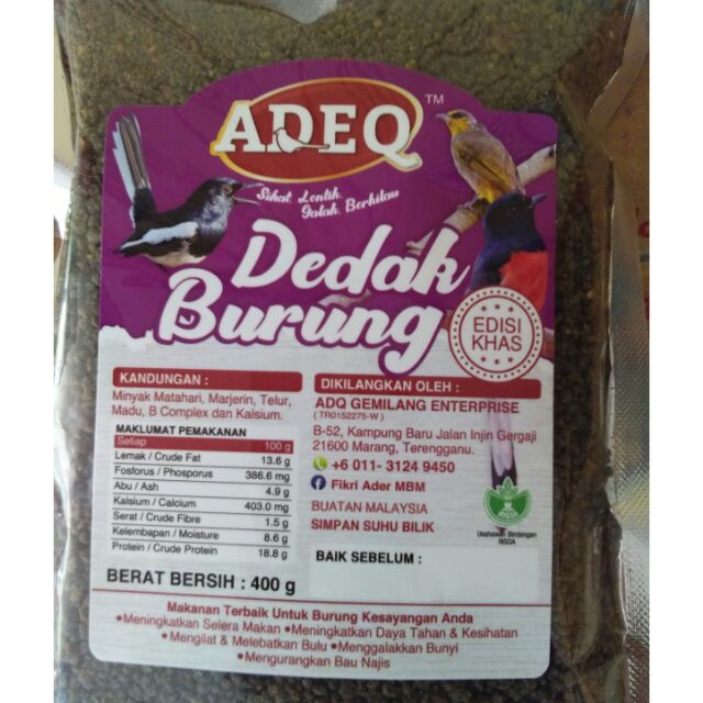Dedak Burung Adeq MBM Edisi Khas (EK)