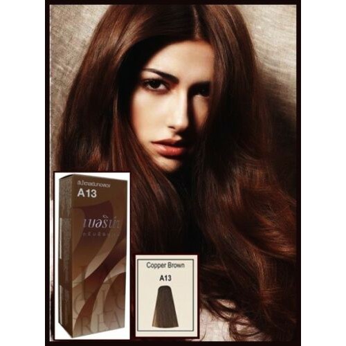 Berina Hair Colour Permanent Cream Hair Dye Copper Brown No A13