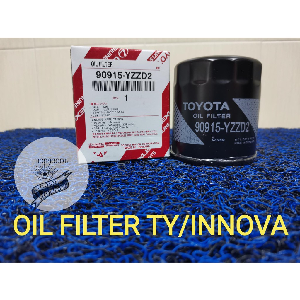 Toyota (100 Original) Oil Filter 90915YZZD2 Hilux/Innova/Fortuner