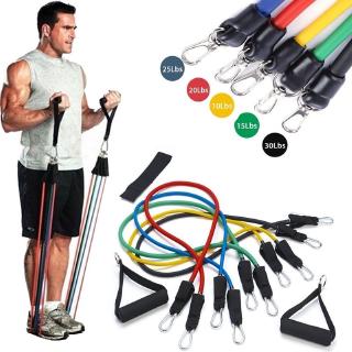 BAOBAOLAI 11pcs/Set Pull Rope Fitness Exercises Resistance Bands Yoga Fitness Pull Rope Latex Tubes Pedal Excerciser Body Training Workout 