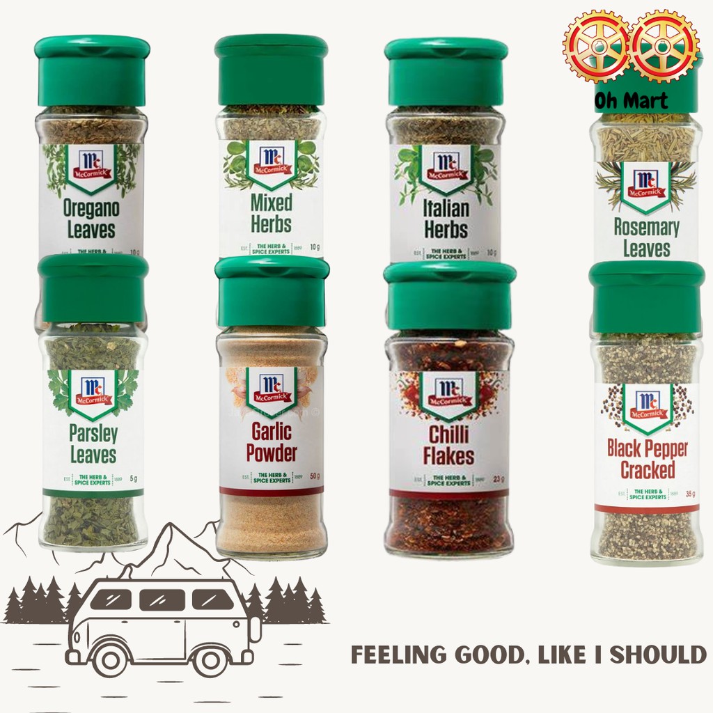 Mccormick Assorted Herb And Spices Garlic Powder Chili Flakes Rosemary