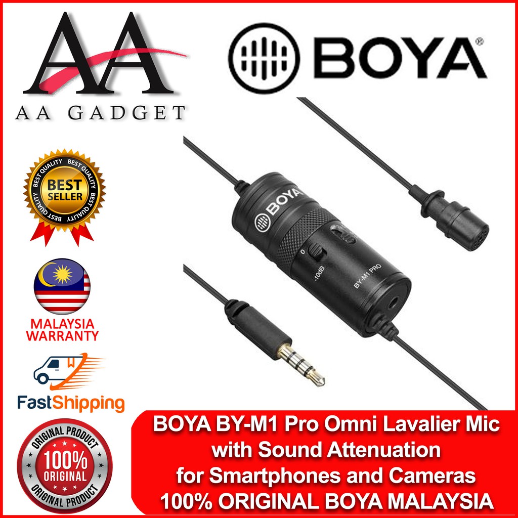 BOYA BYM1 Pro Omni Lavalier Mic with Sound Attenuation for Smartphones