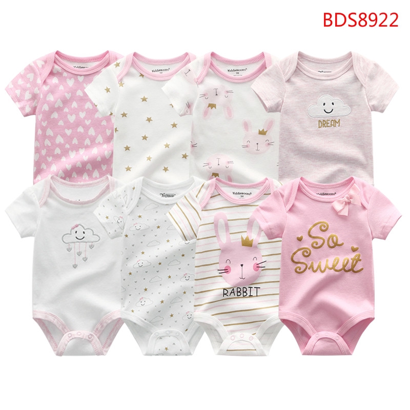 8 PCS Newborn baby clothes baby romper wrapper newborn baby clothes