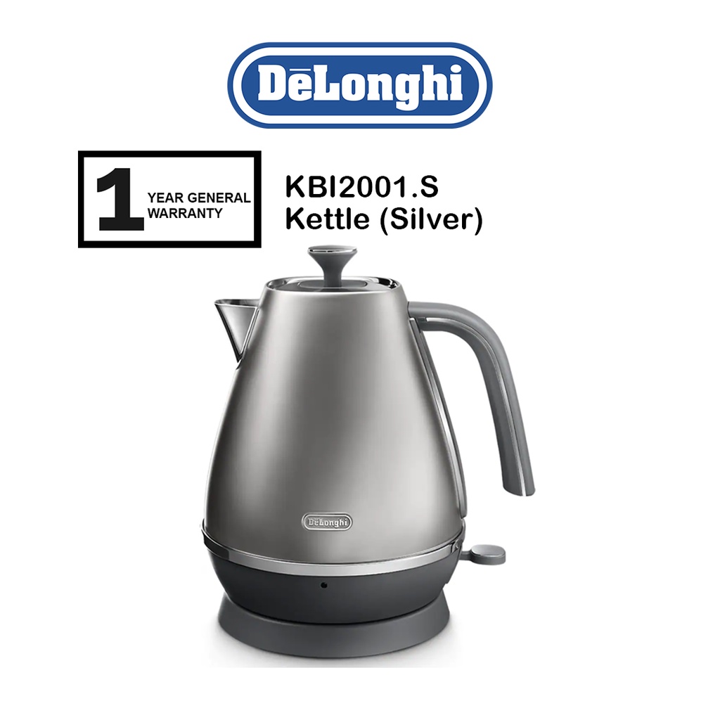 Delonghi 1.7L Distinta Flair Kettle Finesse KBI2001.S Stainless steel 2000W (Silver) Shopee