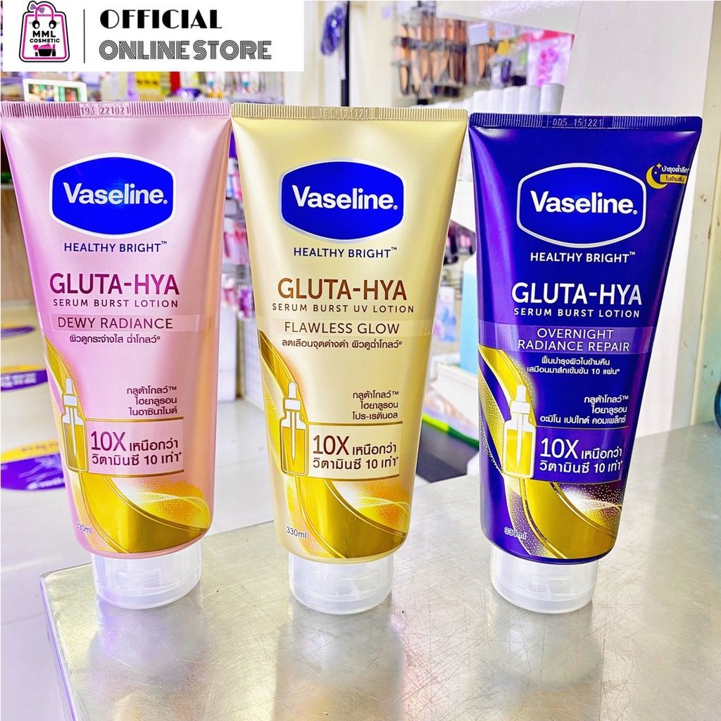 Vaseline GlutaHya Flawless Glow Body Lotion Cream Softening