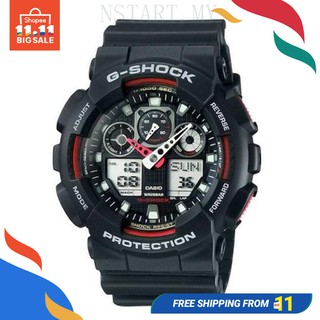 g shock ga 100 black green
