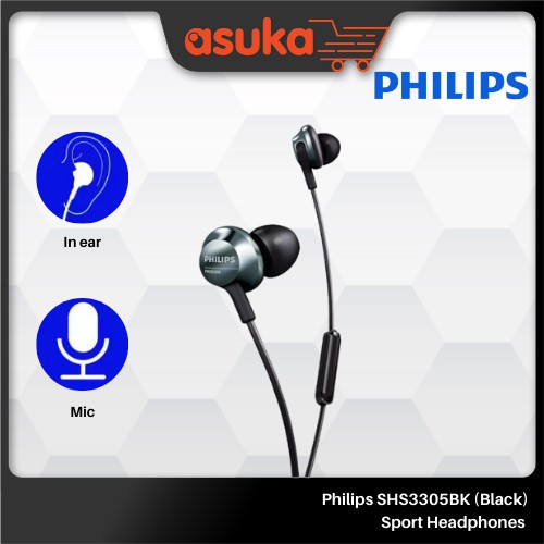 Philips PRO6305BK (Black) Pro-Series HI-RES Headphones with mic