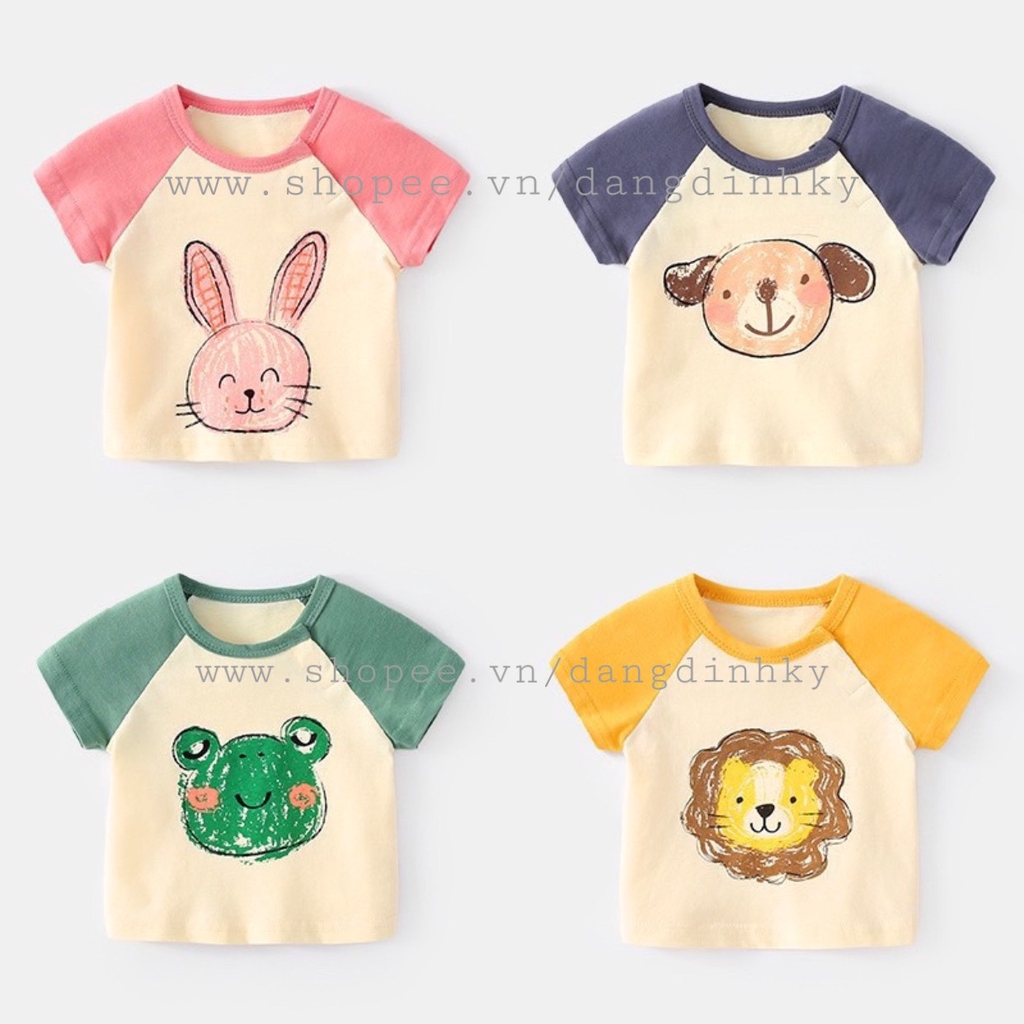 Funny COLOR-MIXEDshort sleeve SHIRT FOR BOYS AND GIRLS 8-18Kg