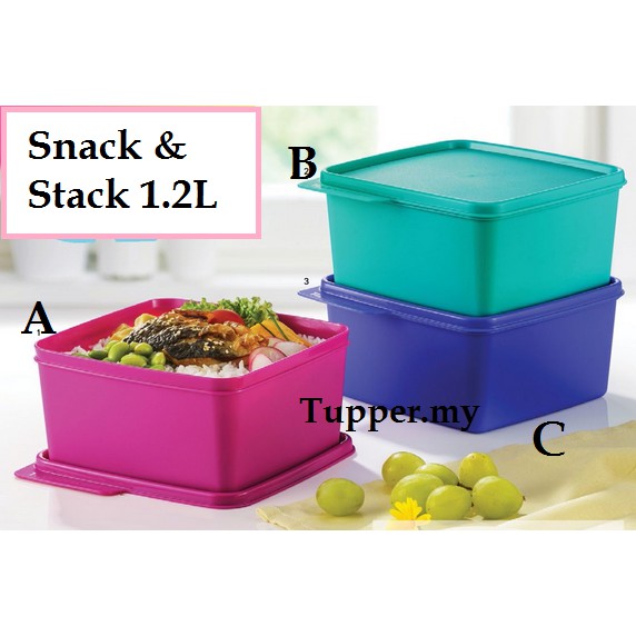 *Ready stock*Tupperware Snack & Stack 1.2L1pc Shopee Malaysia