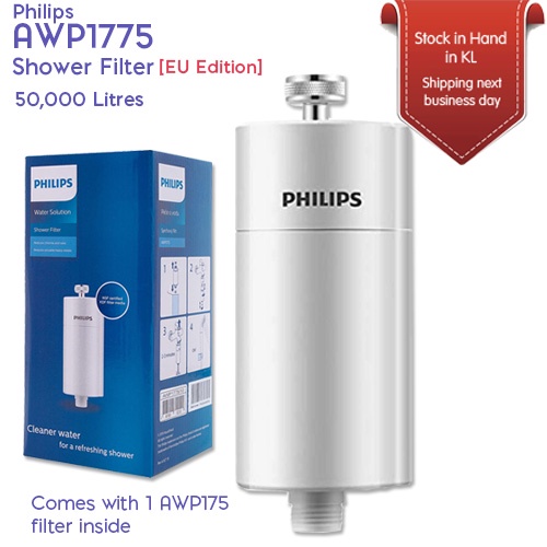 Philips AWP1775 AWP1775CH InLine Shower Filter 8L/min 50,000L Reduces