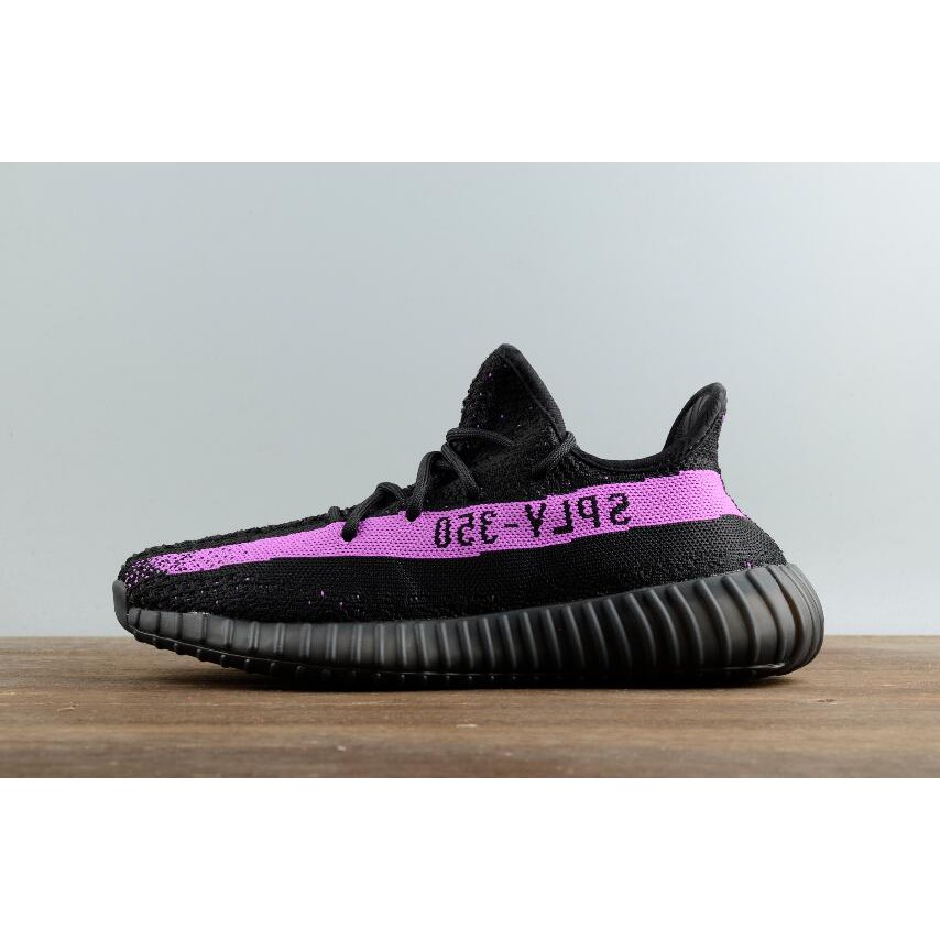 black and purple yeezy boost