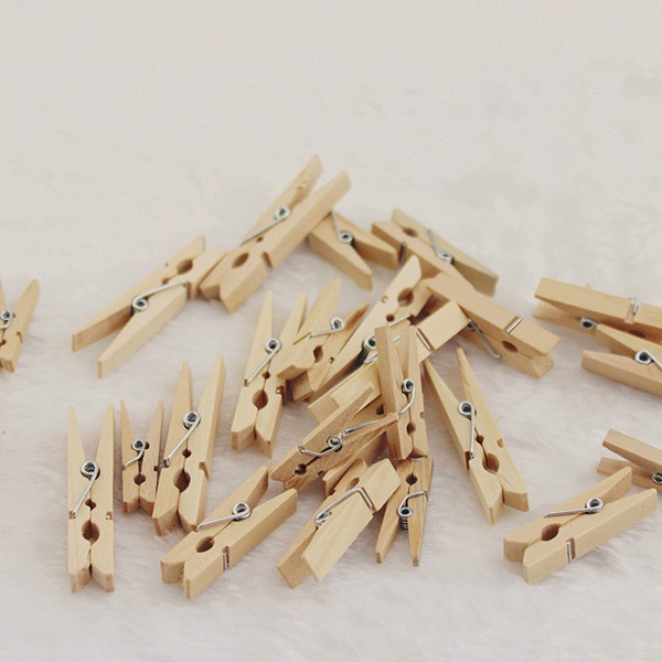 Readystock 48 Pcs Pengepit Baju Penyepit Baju Kayu Wood Clothespins Wooden Laundry Clothes Pins Photo Paper Cloth Clip Shopee Malaysia