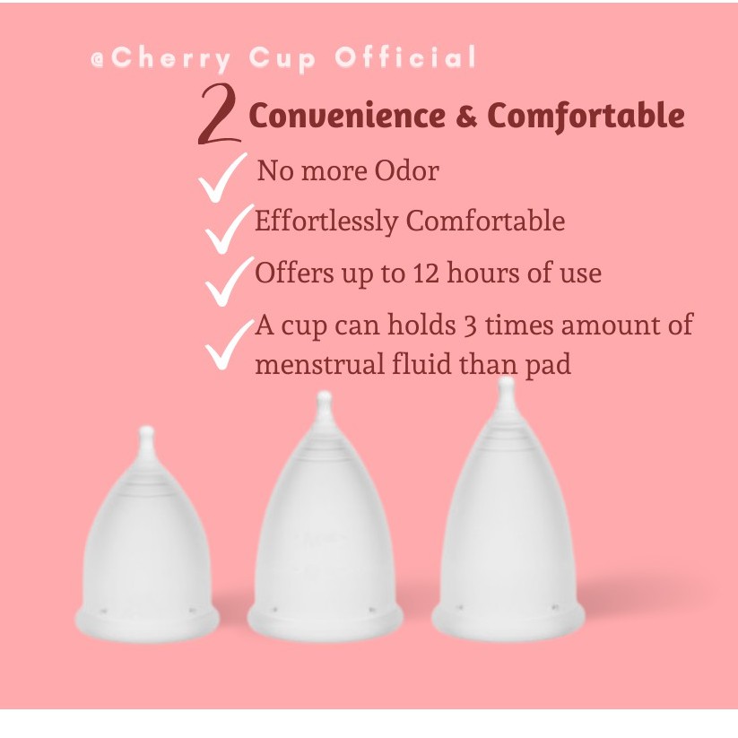 Cherry Menstrual Cup Medical Grade Silicone Feminine Hygiene Period Cup Cherry Wash Shopee Malaysia