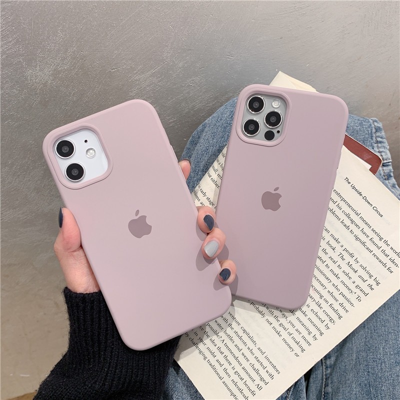 Lavender Purple Full Coverage Iphone 12 12 Pro Max 12mini 11 Pro Max 7 8 Plus X Xs Max Xr 7 8 Liquid Silicone Phone Case Shopee Malaysia