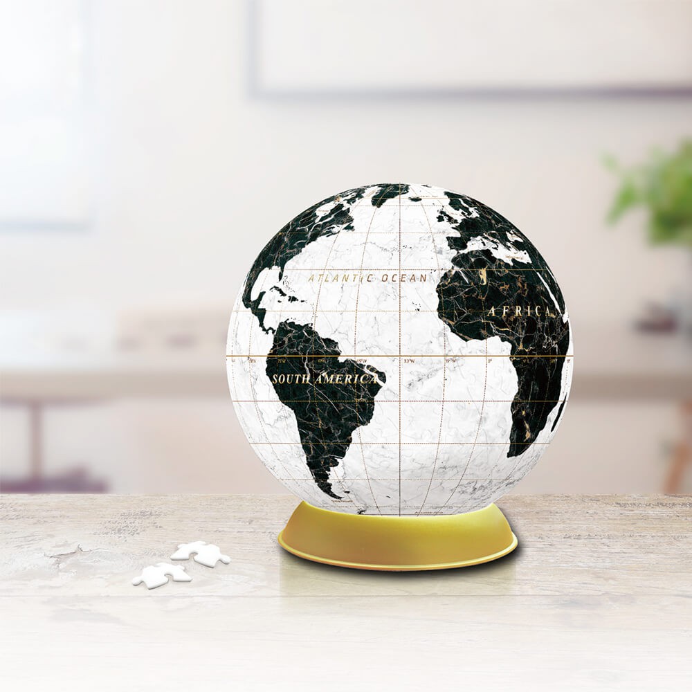 GLOBE 240 - Puzzle Globe 6" Plate Stand - Marble Earth (240 Pcs)