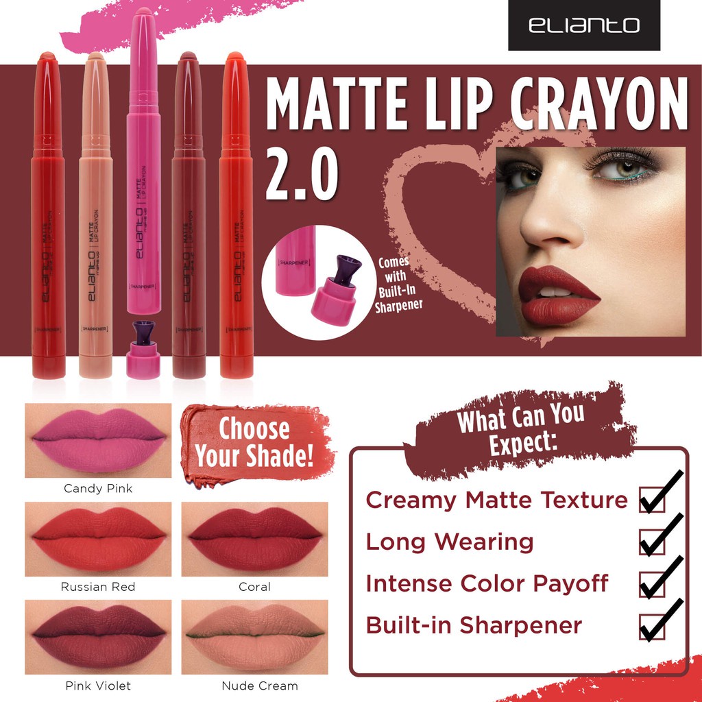 Elianto Matte Lip Crayon 2.0