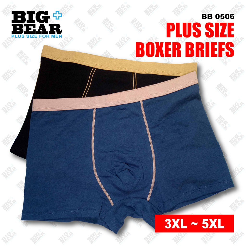 Plus Size Boxer Briefs 2pcs Seluar Dalam Lelaki Boxer Saiz Besar Big