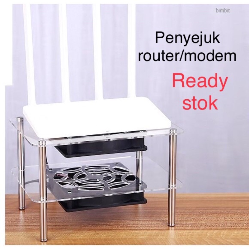 router, cooling rack with USB double layer/12cm fan/router/tv box,cooling rack Shopee Malaysia