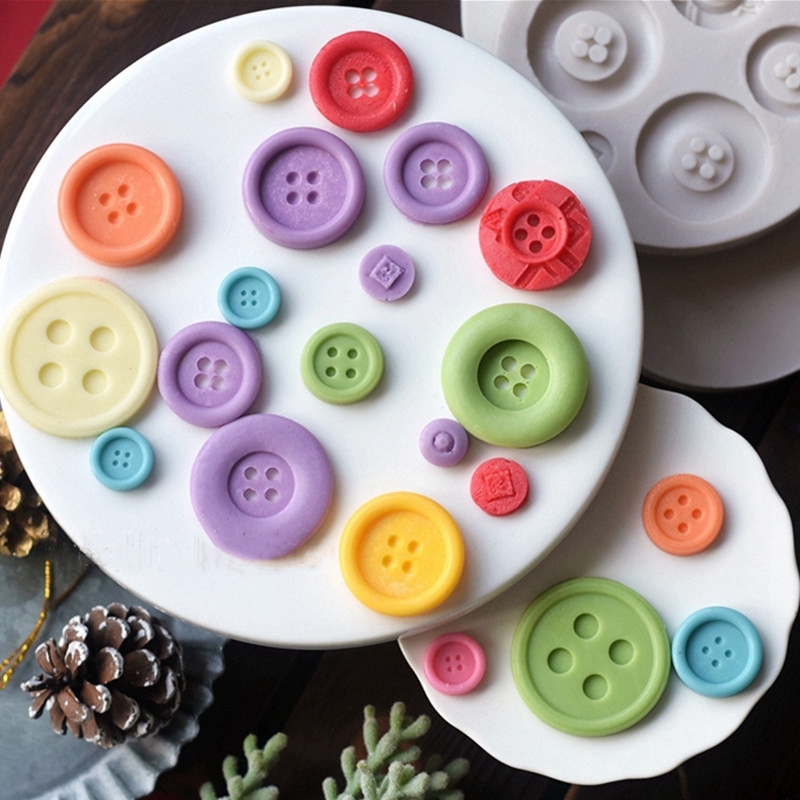 3d Button Silicone Fondant Mold Mould Chocolate Candy Mold Cake