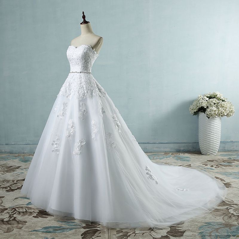 ღღBride Wedding Dress Trailing Skirt Petticoat Yarnless 2-hoops Elastic Waist Drawstring Adjustable
