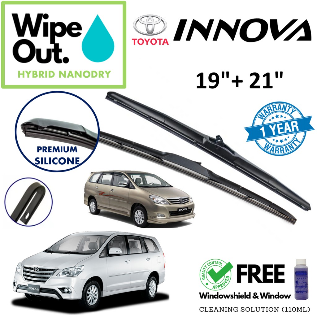 [PREMIUM] Toyota Innova 2004 2016 WipeOut HYBRID NANODRY SILICONE