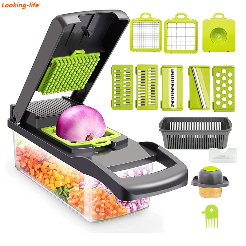 Vegetable Chopper Mandoline Slicer Potato Onion Graters & Cutter 11 in