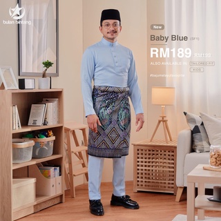 [ SLIM FIT ] Baju Melayu Bulan Bintang 2022 BABY BLUE | Shopee Malaysia