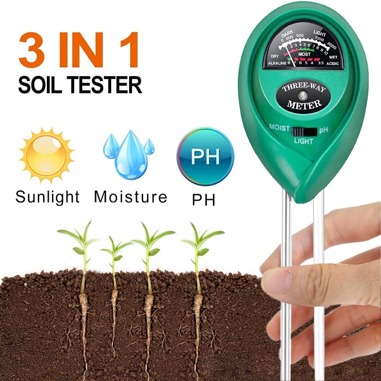 3-in-1 Soil Moisture Sunlight PH Meter Digital Tester Measurement Garden Tool Soil Survey Analyzer Moisture Tester Tool