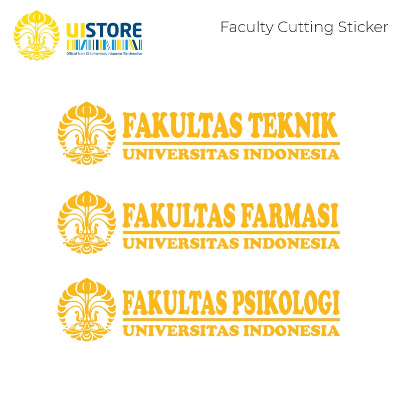 Faculty of Cutting Sticker - Official University of Indonesia Merchandise