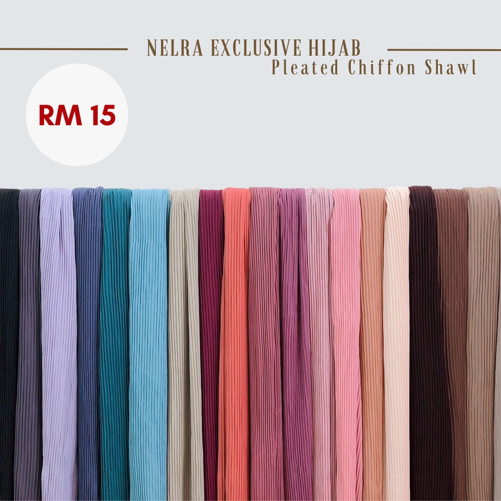 shawl pleated chiffon