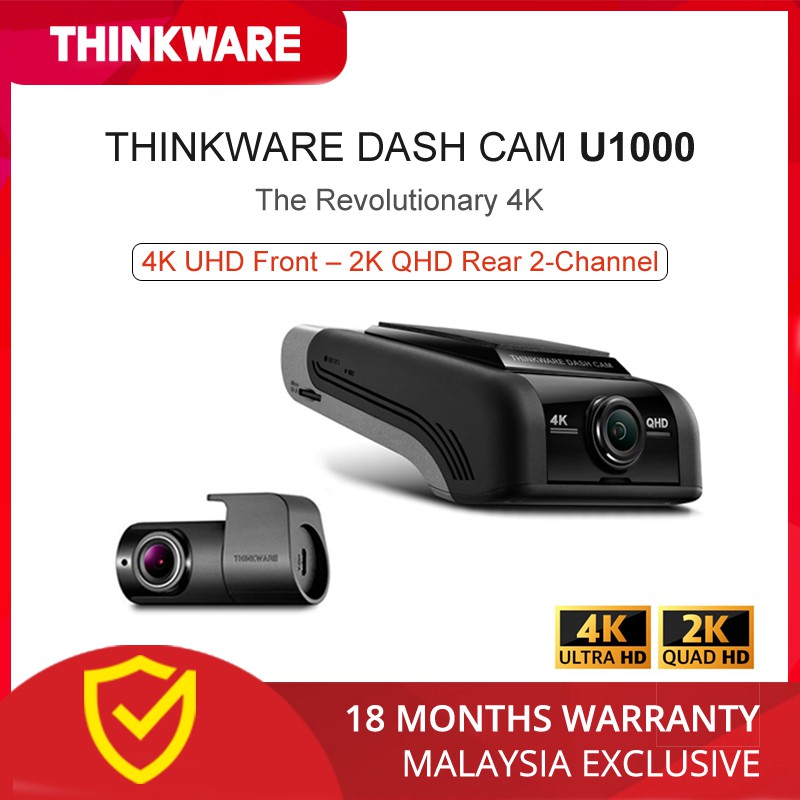 Thinkware U1000 Front 4k Uhd Rear 2k Qhd Car Camera With 64gb Shopee Malaysia