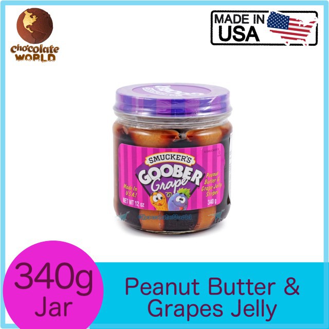 Smuckers Goober Peanut Butter And Grapes Jelly Jar 340g Made In Usa