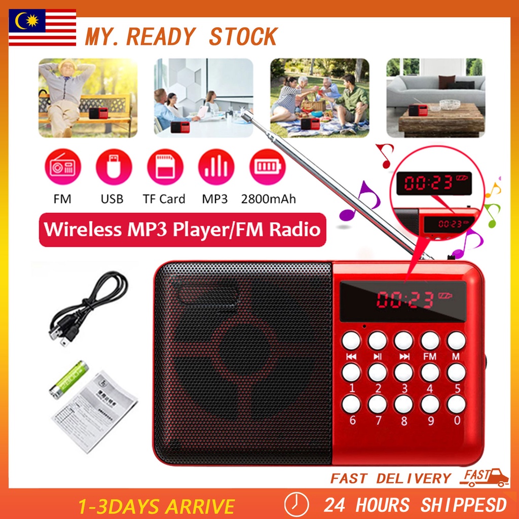 Rechargeable Radio Speaker Digital FM Raido Music Player JOC Radio Speaker MP3 SD Card Cassette Player USB Speaker 收音機