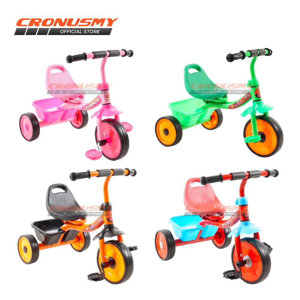 Asogo Kids Tricycle With Basket Basikal Budak 3 Roda Mainan Cartoon Cute Princess Car Cycling Sports Shopee Malaysia