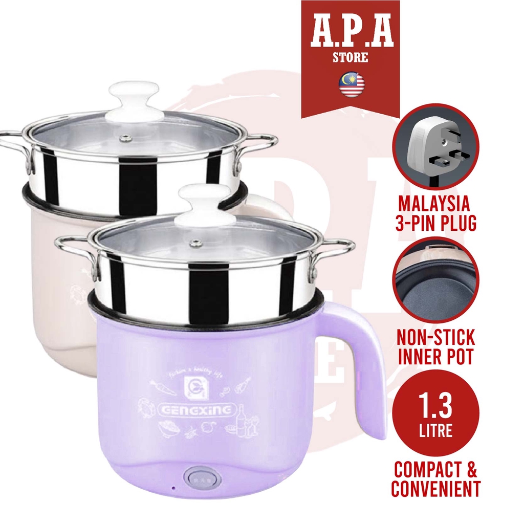 APA 2 Layers Multi-function Electric Cooker Rice Cooker Non Stick Pot