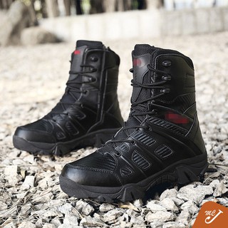McJoden - Dark Panther Army Men Tactical Outdoor Hiking High Top Combat Swat Boots (067)