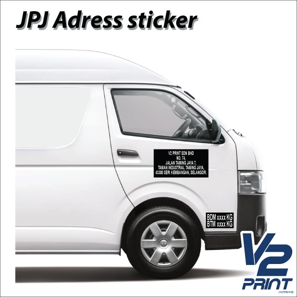 Jpj Address Bdm Btm Sticker Pvc Sticker Cutout Sticker 2pcs For 1 Order Shopee Malaysia