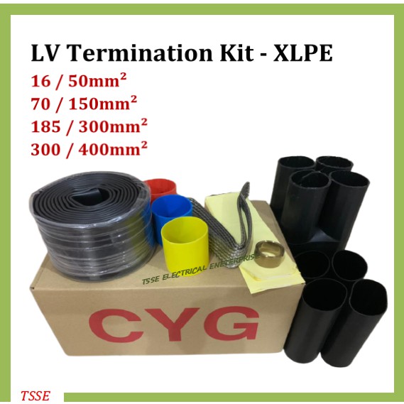 CYG Heat Shrink Termination Kits Low Voltage for 1kv 4 Core Cable