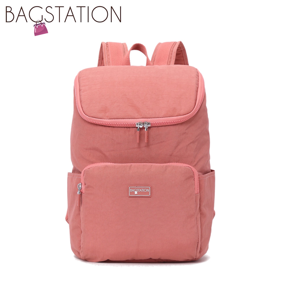 maroon pink backpack