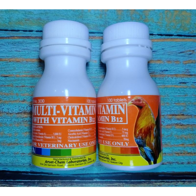 Ubat Ayam Sabong Arvet Chem MultiVitamin With Vitamin B12 (100